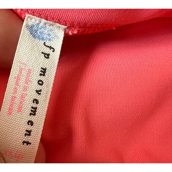 Free People FP Movement Coral Pink Petal Pusher Scalloped Biker Bike Shorts XS - Picture 7 of 11